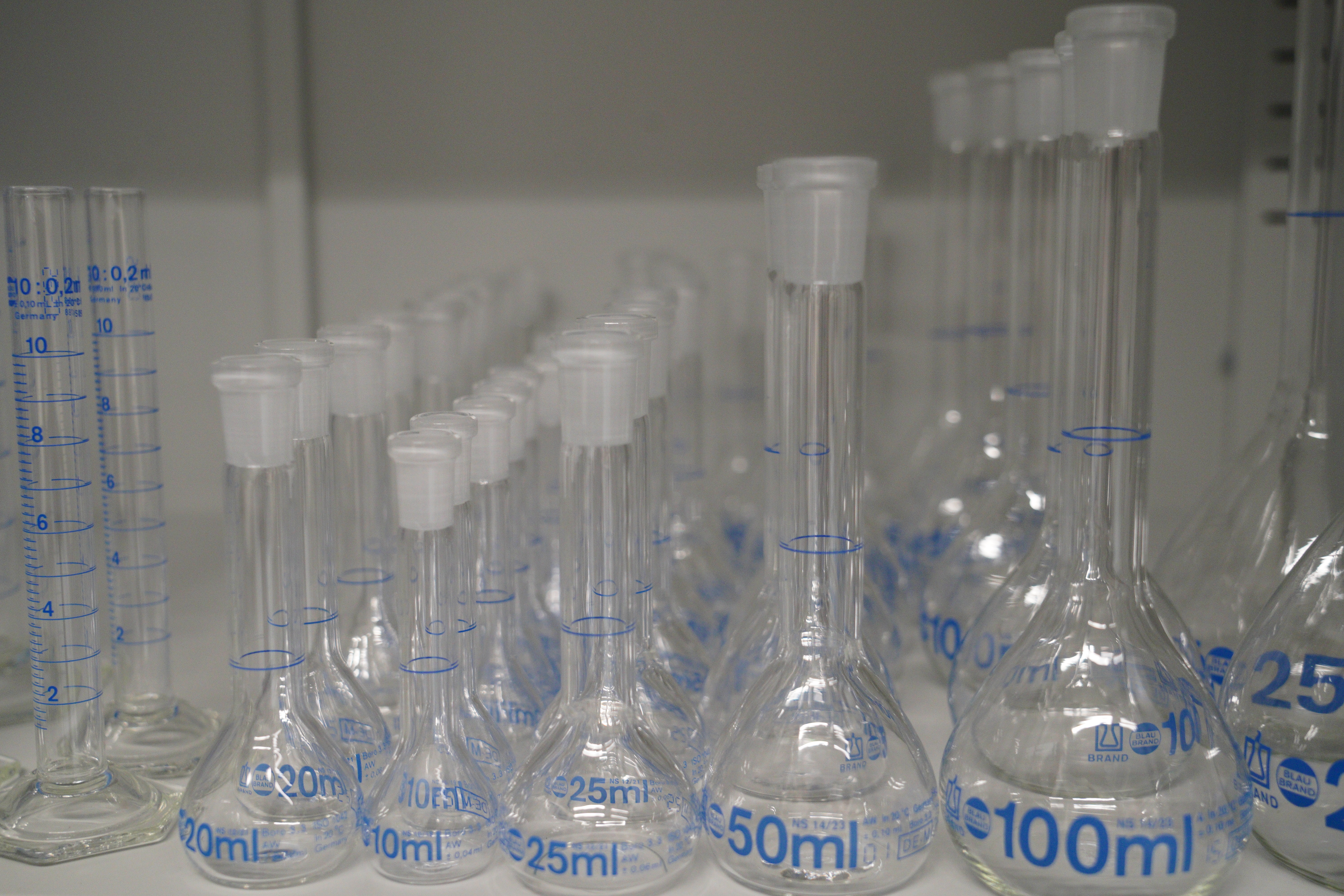 Laboratory glassware used in pharmaceutical research